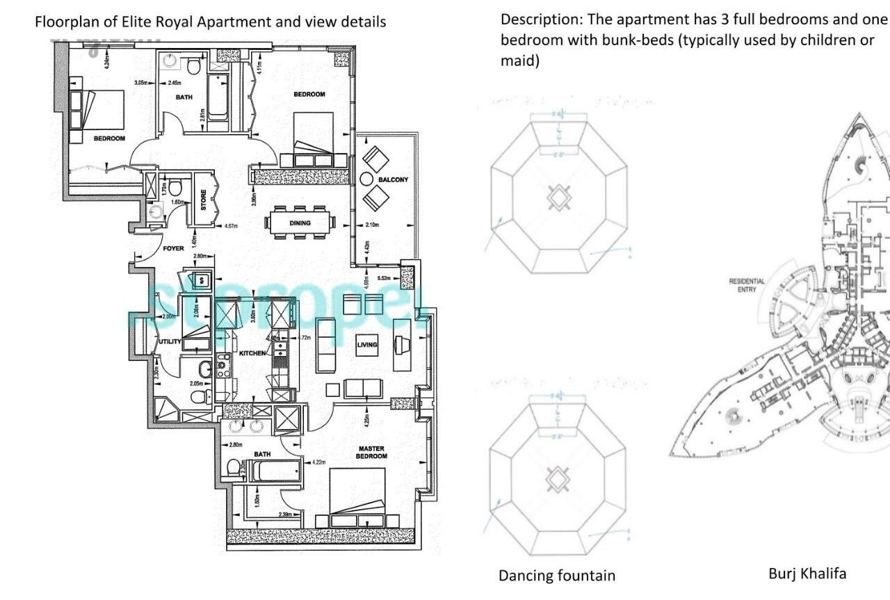 Elite Royal Apartment - Burj Residences T5 | Diamond Дубай Экстерьер фото